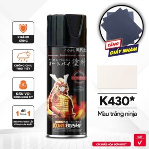 Sơn xịt Samurai Kurobushi - MÀU TRẮNG NINJA K430 (400 ml)