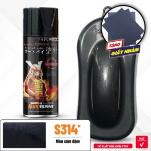 Sơn xịt Samurai Kurobushi - MÀU XÁM ĐẬM Suzuki S314 (400ml)
