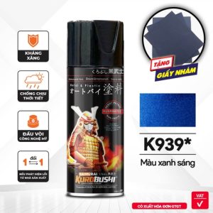 Sơn xịt Samurai Kurobushi - MÀU XANH SÁNG Kawasaki K939 (400ml)