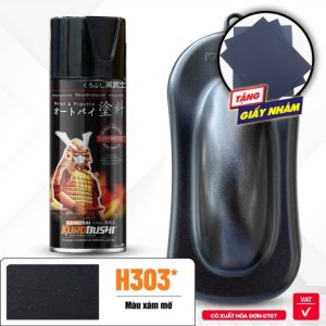Sơn xịt Samurai Kurobushi - MÀU XÁM MỜ H303 (400ml)