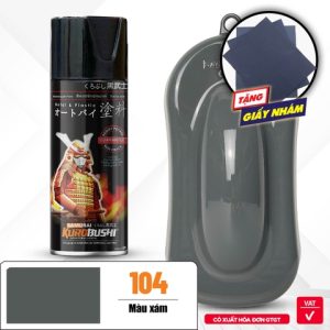 Sơn xịt Samurai Kurobushi - MÀU XÁM XI MĂNG 104 (400ml)