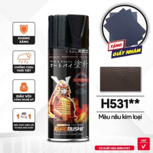 Sơn xịt Samurai Kurobushi - MÀU NÂU KIM LOẠI H531 (400ml)