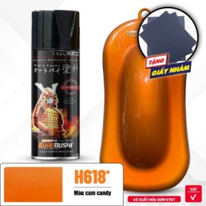 Sơn xịt Samurai Kurobushi - MÀU CAM CANDY HONDA H618 (400ml)