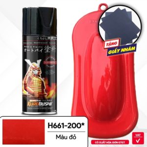 Sơn xịt SAMURAI Kurobushi - MÀU ĐỎ H661-200 (400ml)