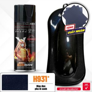 Sơn xịt Samurai Kurobushi - MÀU ĐEN PHA LÊ XANH H931 (400 ml)