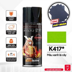 Sơn xịt Samurai Kurobushi - MÀU XANH LÁ CÂY Kawasaki K417 (400ml)