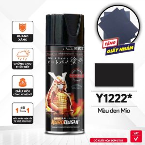 Sơn xịt Samurai Kurobushi - MÀU ĐEN MIO Yamaha Y1222 (400ml)