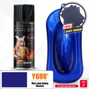 Sơn xịt Samurai Kurobushi - MÀU XANH DƯƠNG MOVISTAR Yamaha Y688 (400ml)