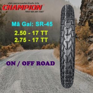 VỎ XE (LỐP SĂM) - CHAMPION - 2.75-17 SR45 TT